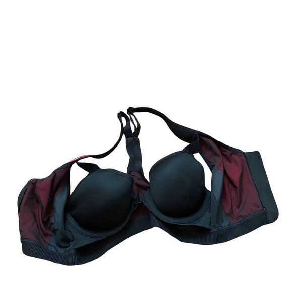 VSX Size 32B Sports Bra Victoria’s Secret Front Close Underwire Red Black - Picture 3 of 5